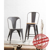 Lumisource DC-TW-AU K2 GY Pair of Austin Dining Chairs in Matte Grey Set of 2